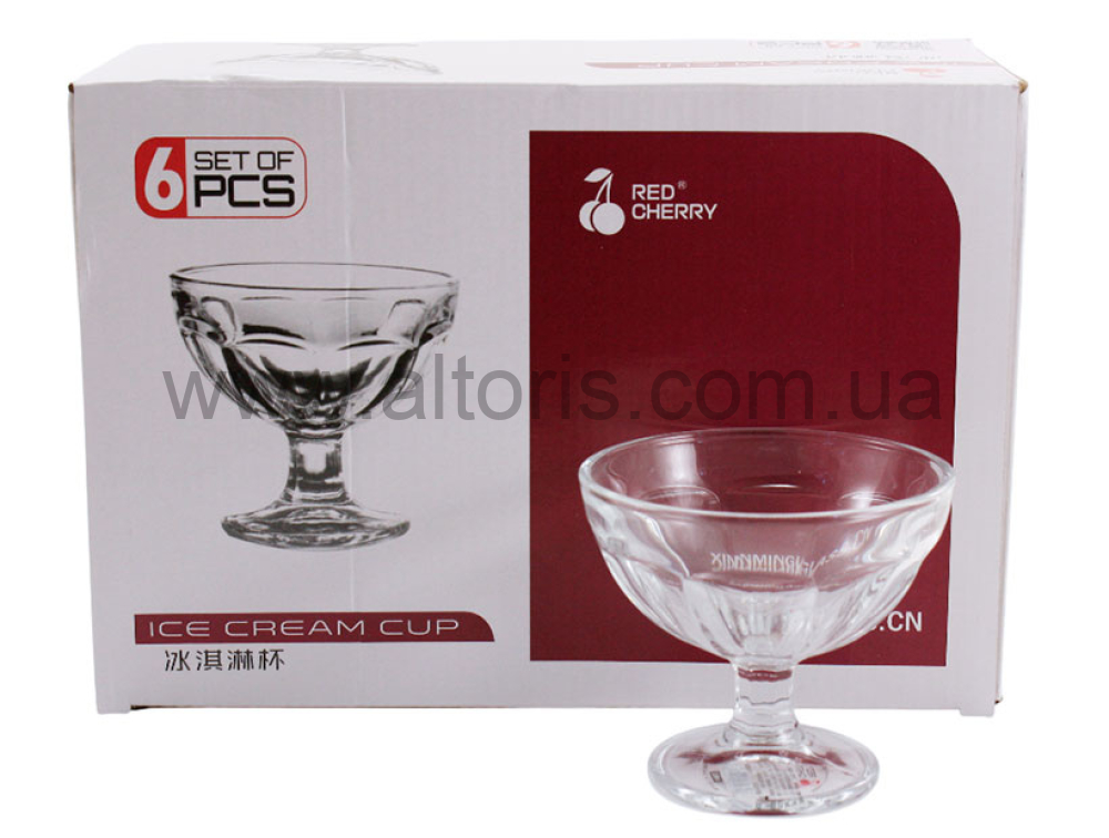 набор креманок  стекло Interos - 6 шт  200 мл   IC06