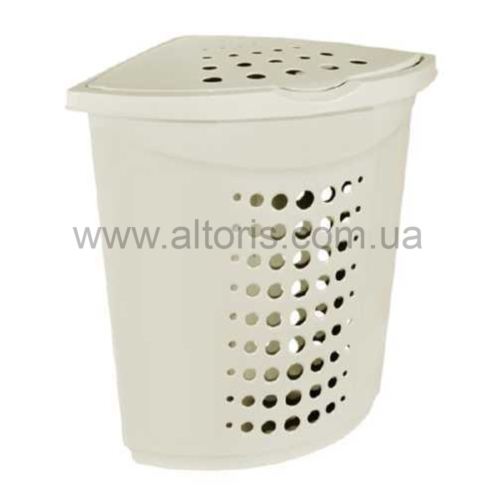 корзина для белья  Алеана  - 45л белая угловая