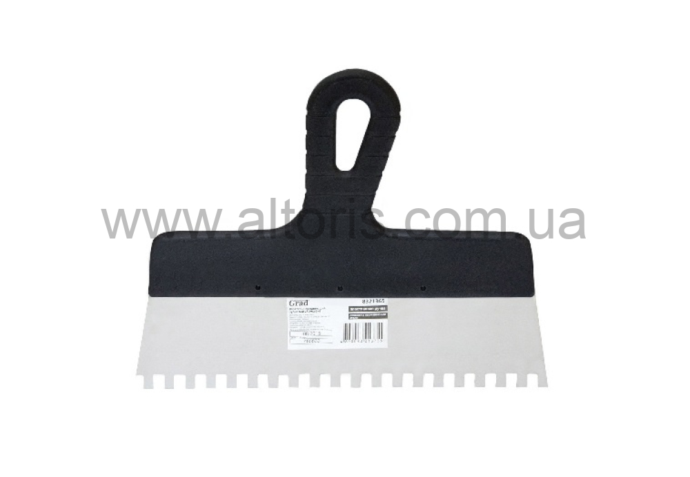 Шпатель металлический Grad - зубчатый 250мм 6×6мм