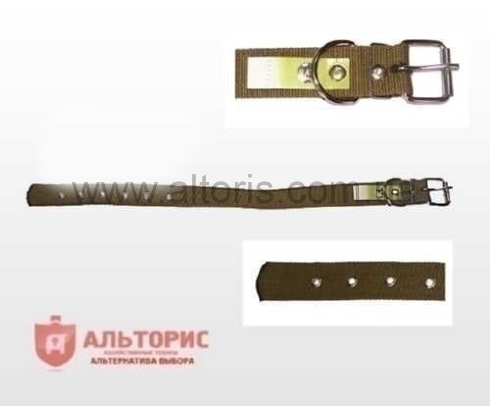 Ошейник брезентовый - 35мм одинарный, ЭКОНОМ