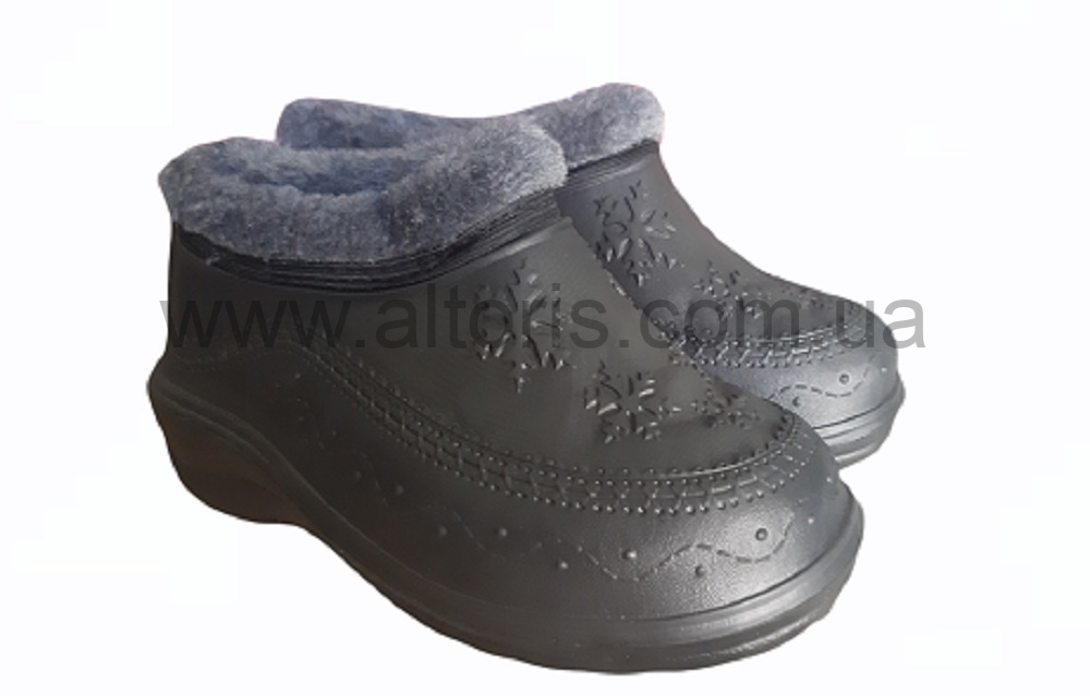 галоши женские - А12 р.37-42 (6 пар) теплые чёрный