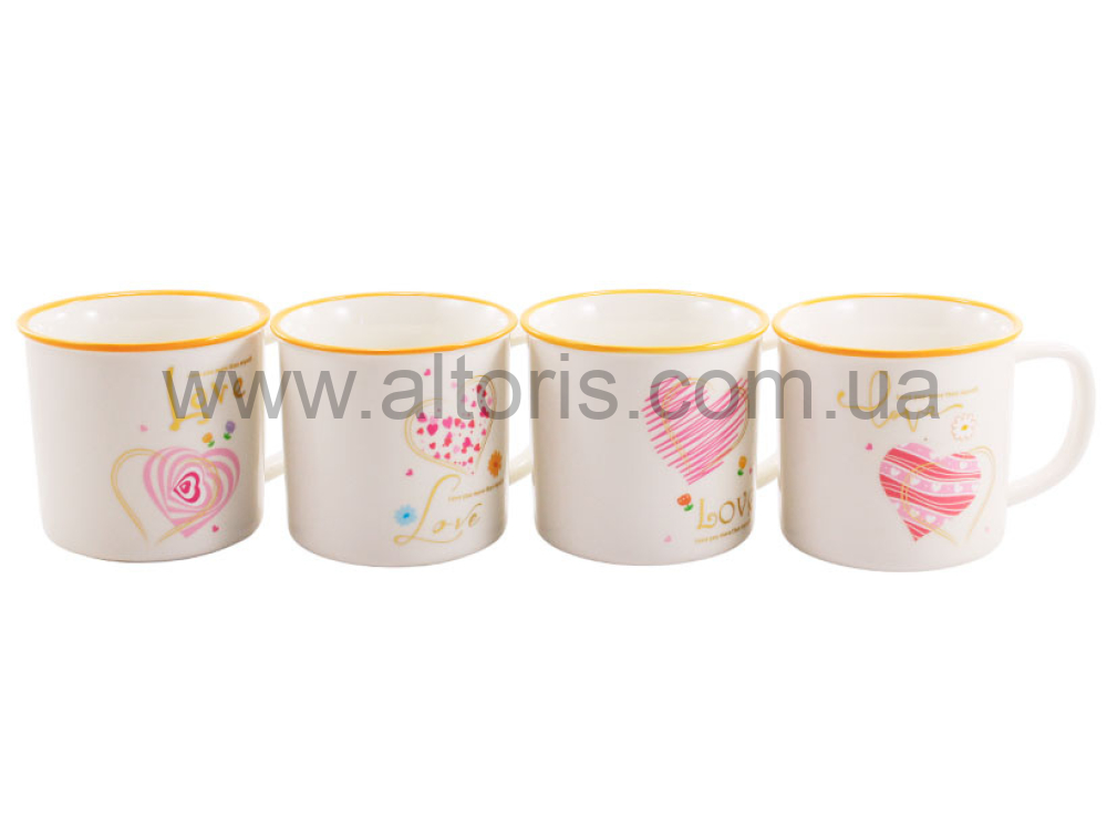 кружка керам. NEW BONE - 300 мл  PINK LOVE, SH25013