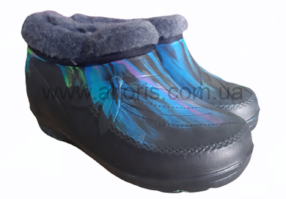 галоши женские - А13  р.37-42 (6пар) теплые попугай