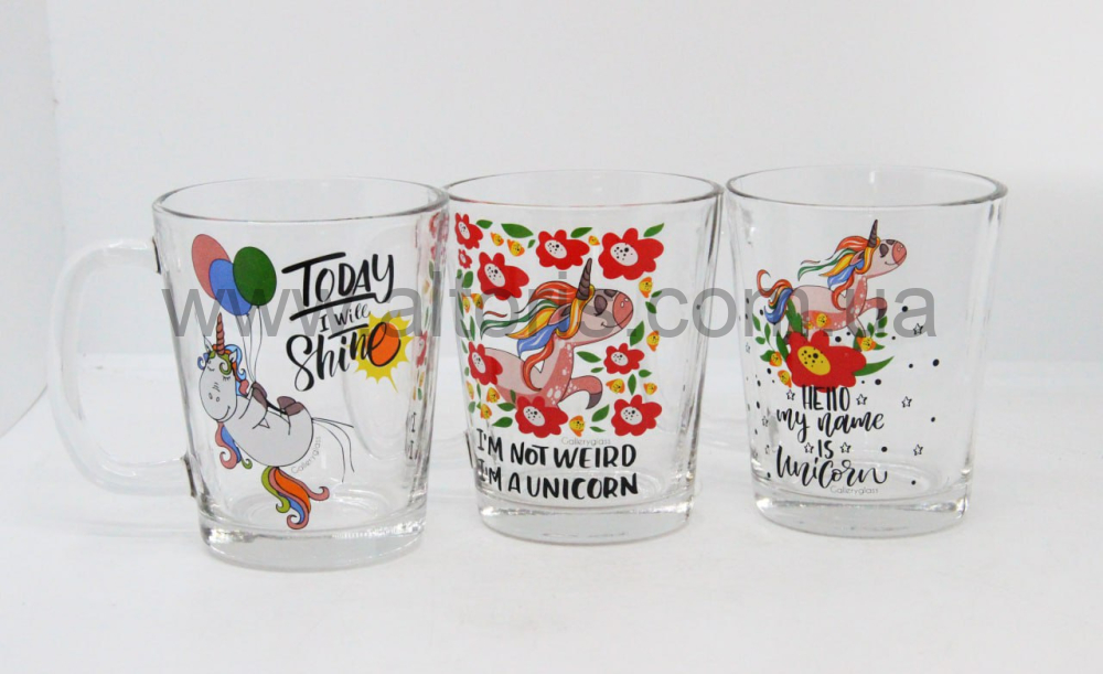 кружка стекло "Boston" Gallery - 300 мл  "Be Unique"