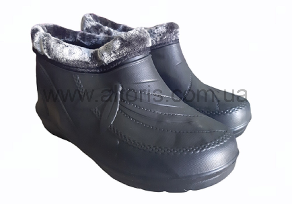 галоши женские - А13  р.37-42 (6пар) теплые чёрные