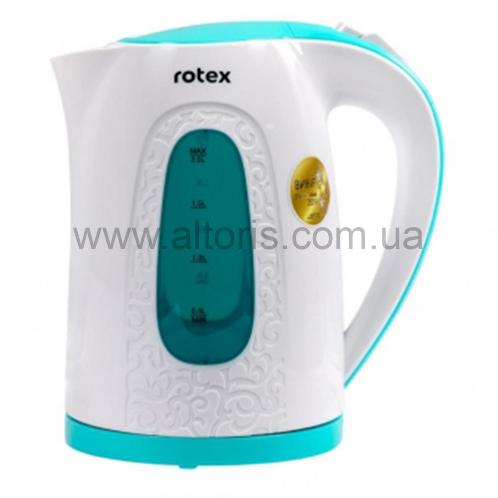 Электрочайник ROTEX - 2 л\2200Вт\пластик, цвет белый\зеленый.