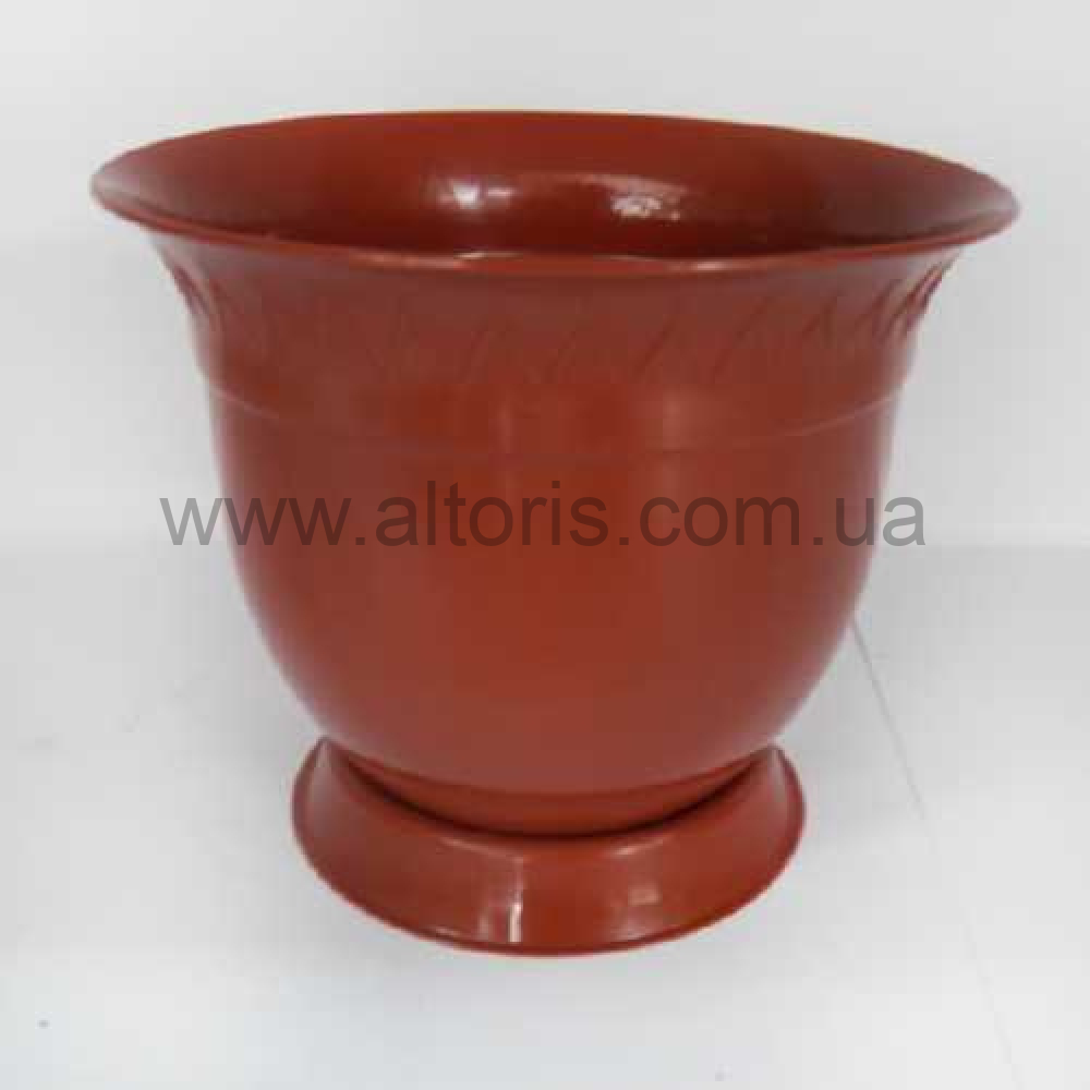 горшок для цветов "Тира"/Гемопласт/ - №3 терракот д180