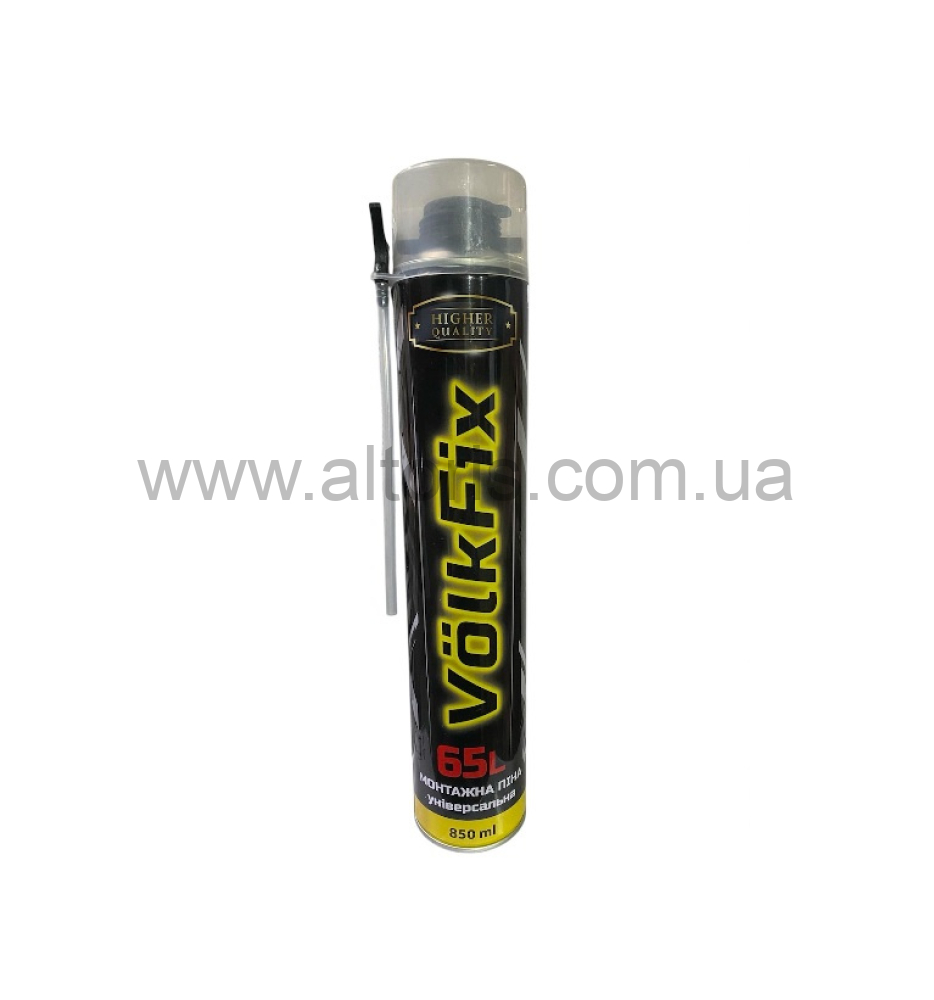 Пена монтажная VolkFix - 850 мл 65 л 2в1  пистолет\трубочка