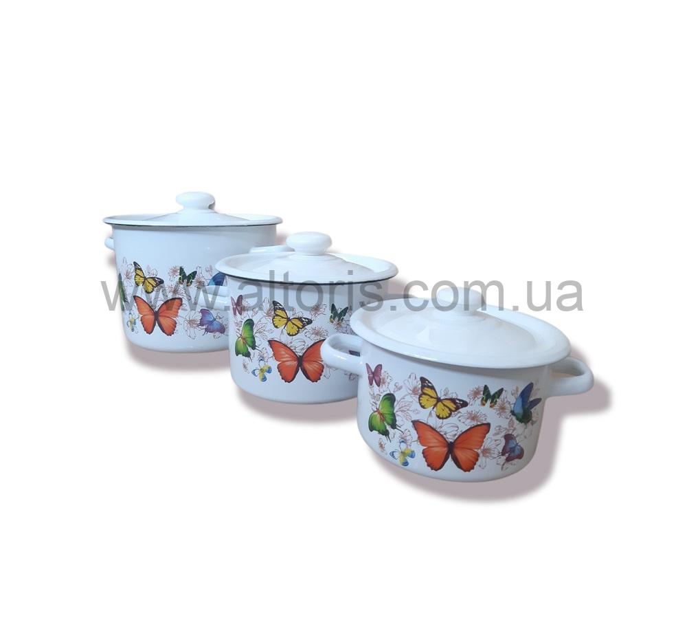 набор посуды №822 НМ к-ли цил.2/3/5,5л  - Батерфляй