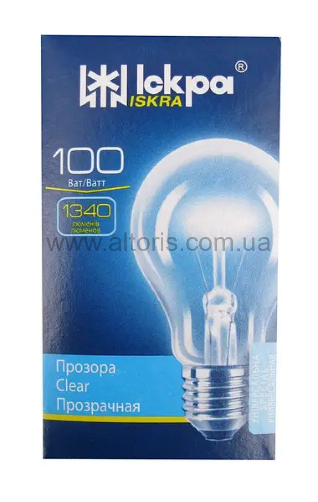 Лампа накаливания ИСКРА - 100Вт, Е27 Инд.уп