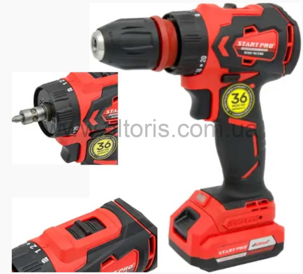 шуруповерт аккум.START PRO - SCD2-12/2BD Brushless (2 акум.)