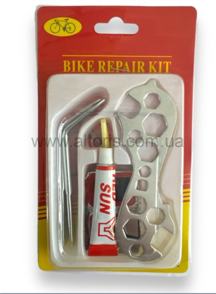 комплект для ремонта велокамер No Brand - ключи+клей+ латки  №88833