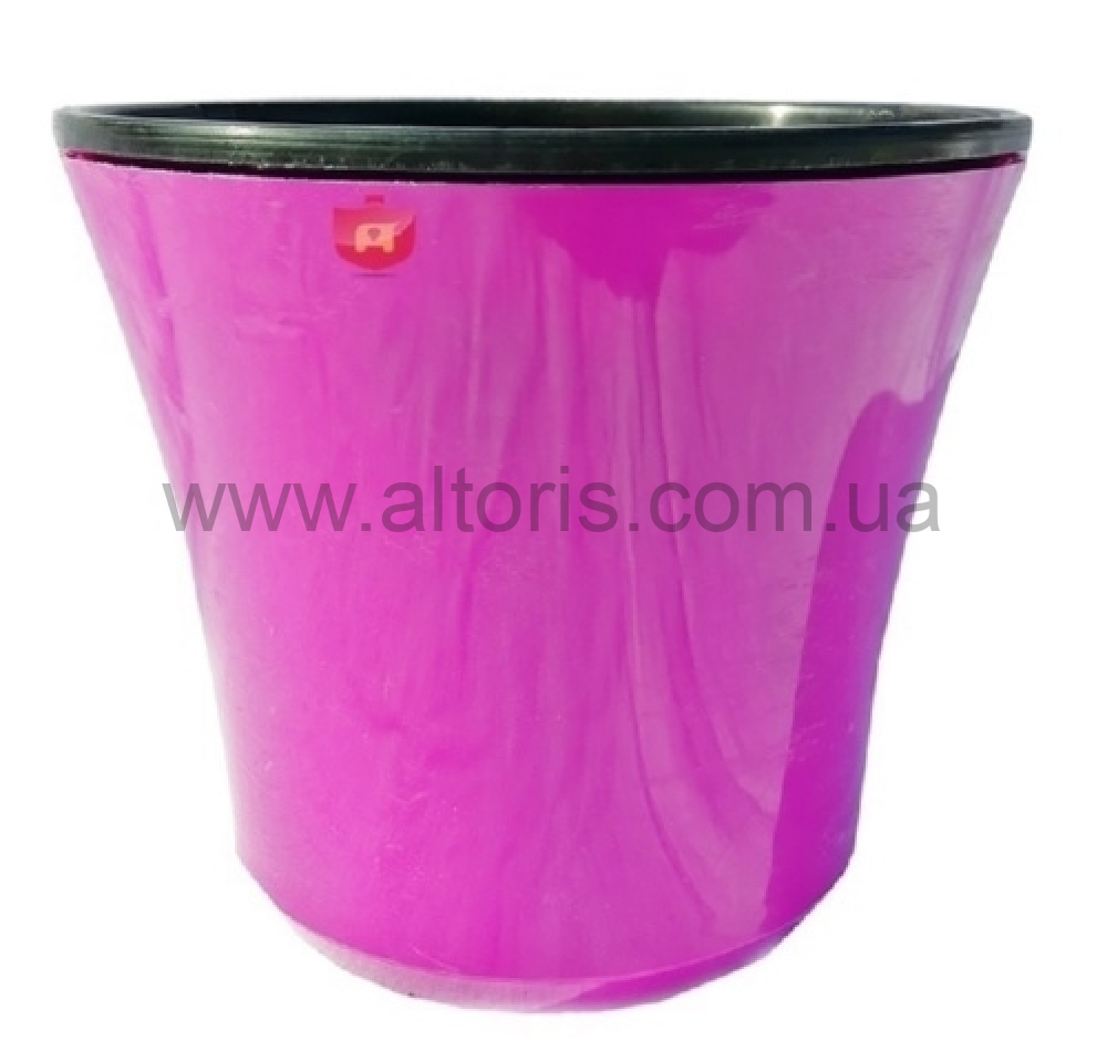 кашпо двойной цветной Гемопласт - №1 фиолетовый