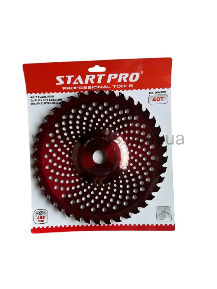 нож для триммера START PRO - 40 Т победит High Quality Красный выгнутый