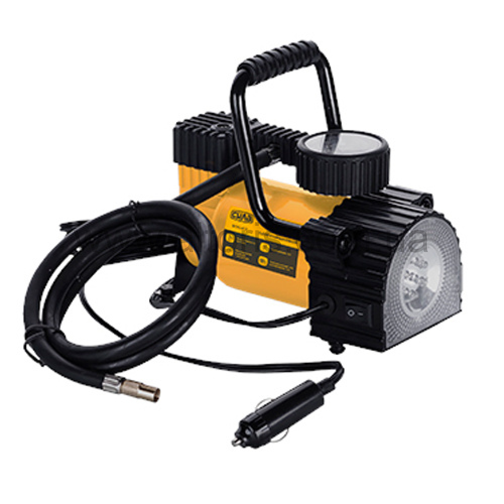 компрессор автомобильный СИЛА - однопоршневой МАКСИ 35 л/мин. 7Атм. (прикуриватель)