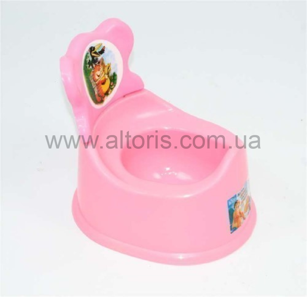 горшок детский с спинкой Консенсус - розовый