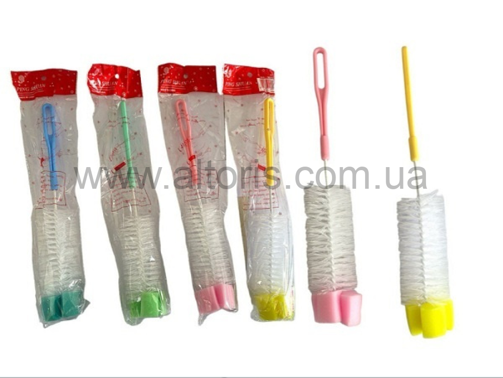 ершик для бутылок No Brand - с мочал. 2шт 23 см №9018