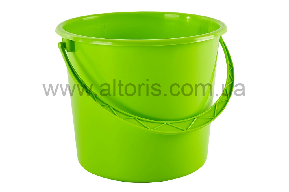 ведро пластмассовое пищевое БЕЗ кр Алеана - 14л оливка