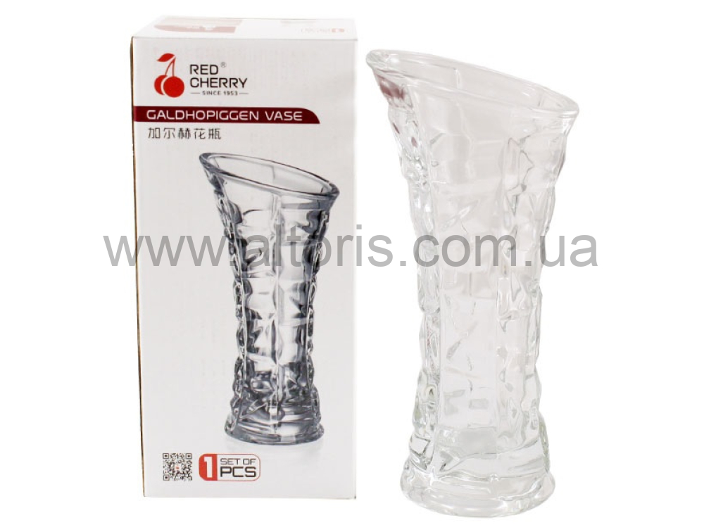 ваза стекло Interos - 19см FP068A