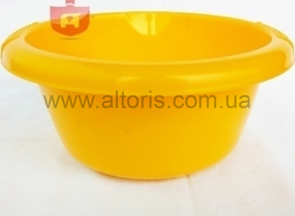 таз 3л пластмассовый круглый Консенсус - желтый