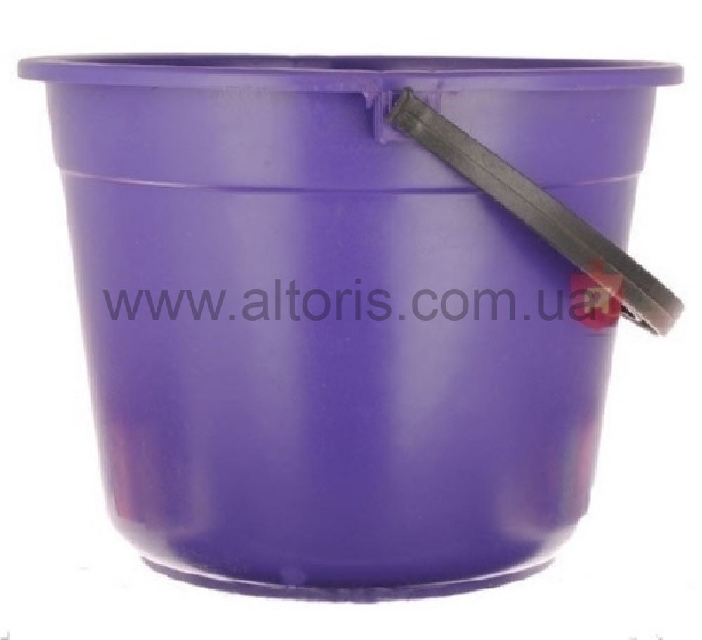 ведро пластмассовое не пищевое без кр Полимерагро - 8л п/э сиреневое