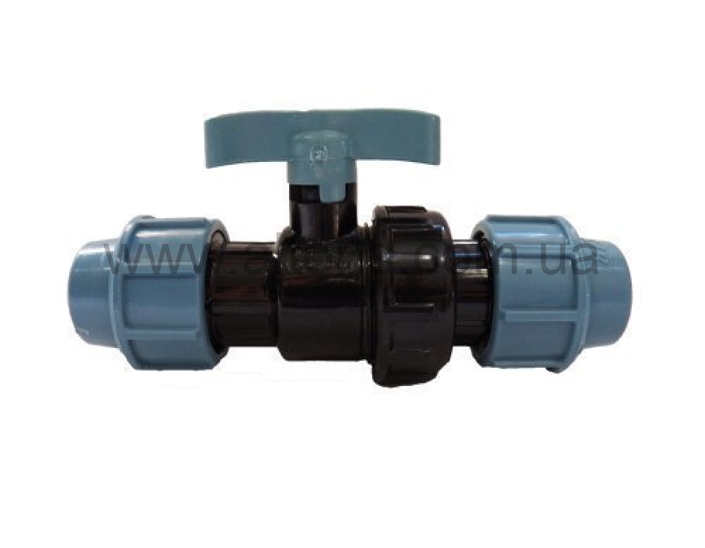 кран шаровый зажимной ПНД - 20*20