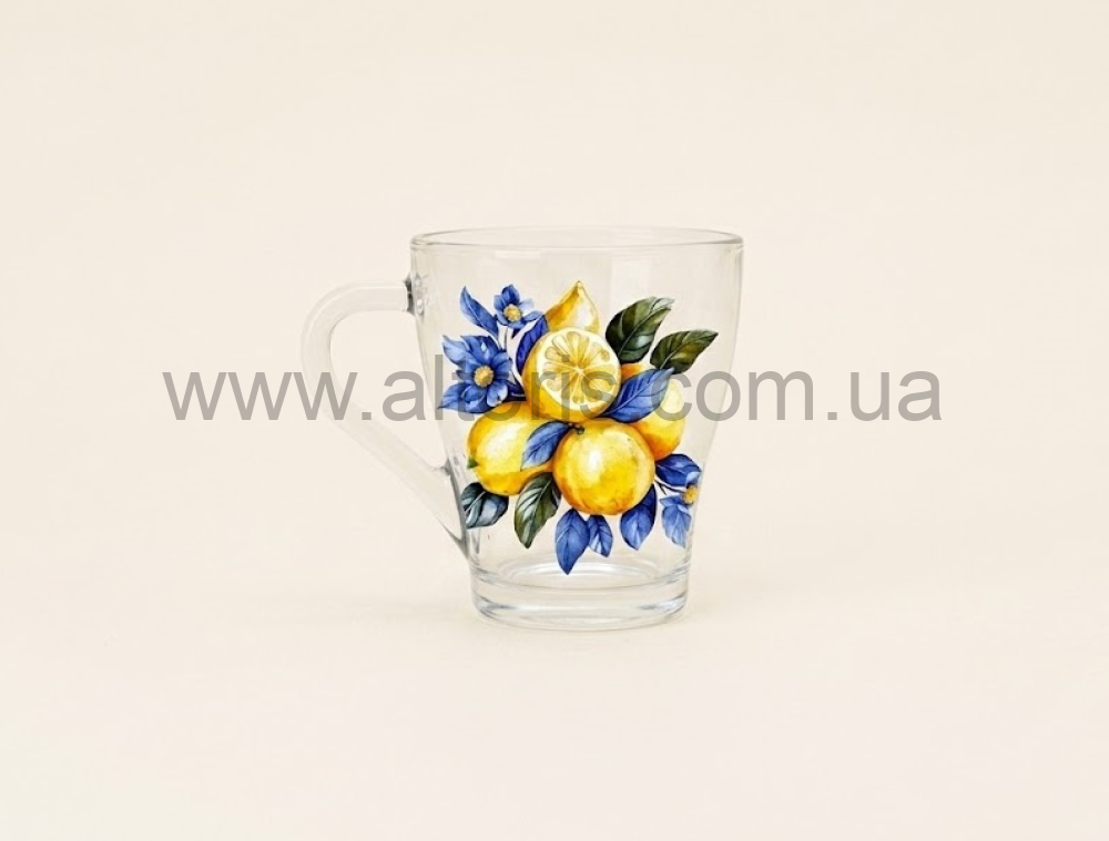 кружка стекло "Gracia" Gallery - 280 мл "Mediterranean lemon"