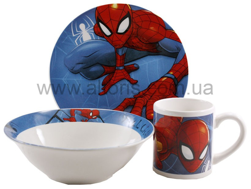 набор детский керамика Interos - 3пр. Спайдермен TO-20