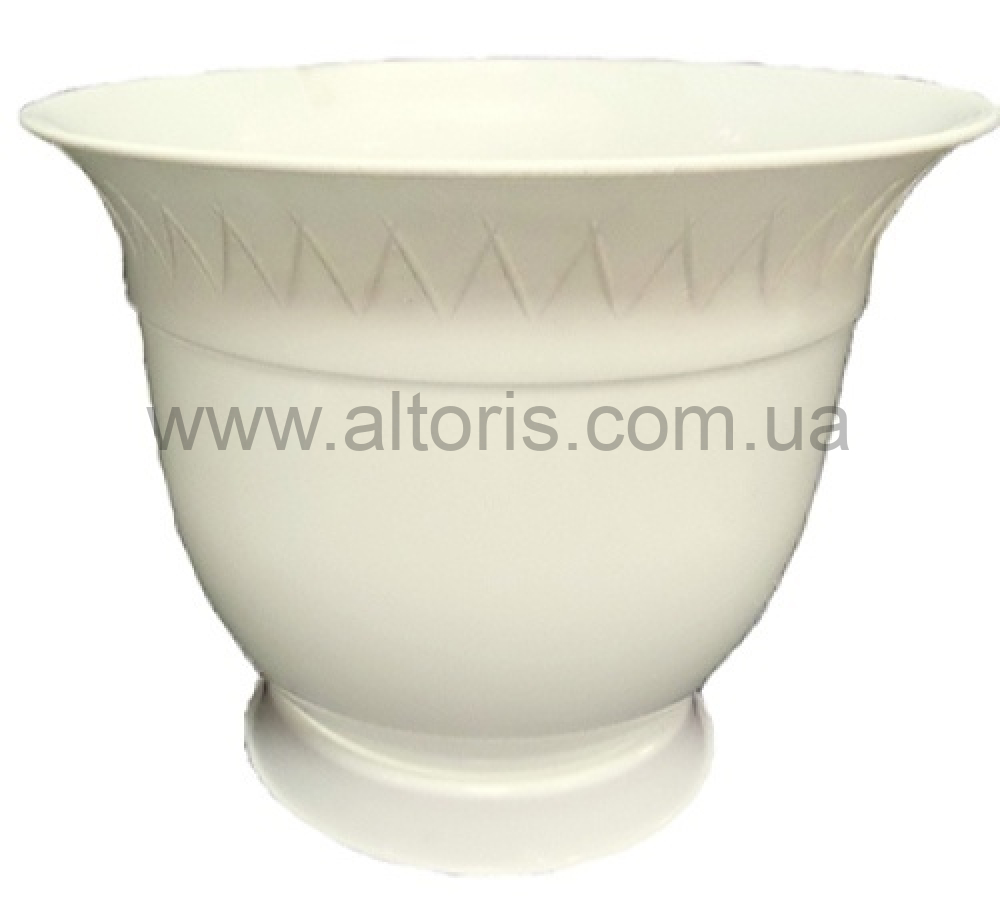 горшок для цветов "Тира"/Гемопласт/ - №2 белый д160