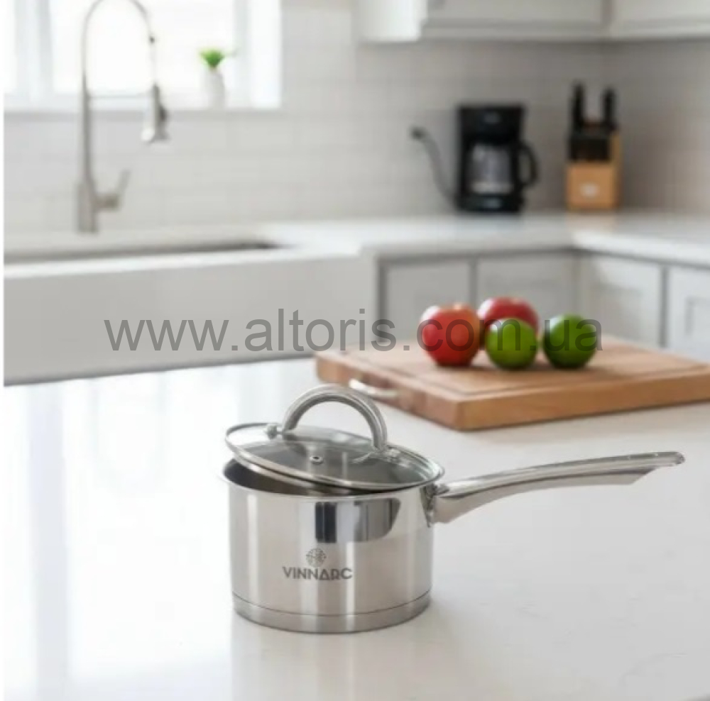 ковш нерж. Vinnarc - 1,3л д14*9см ICONIK 7413-VN