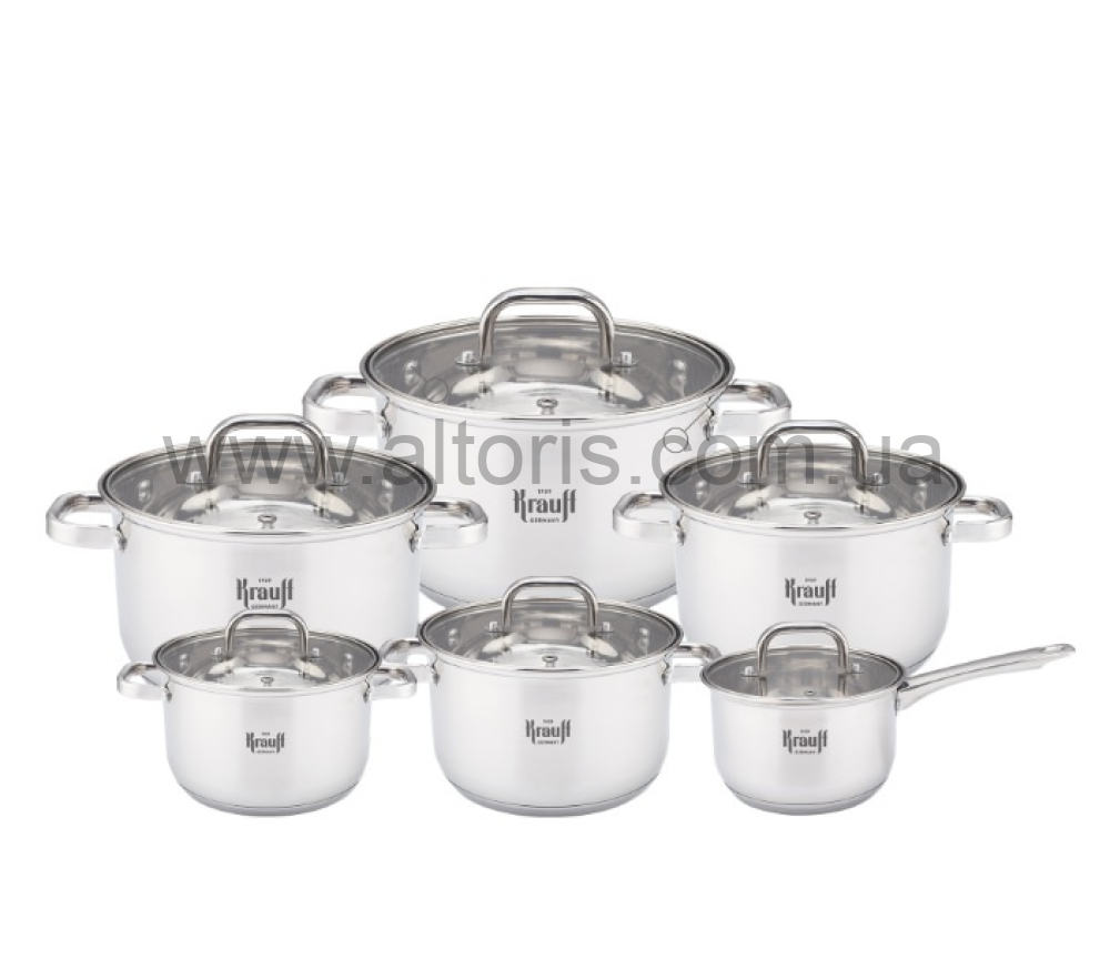 набор посуды Krauff нерж.сталь - 12 предм.арт 26-238-113