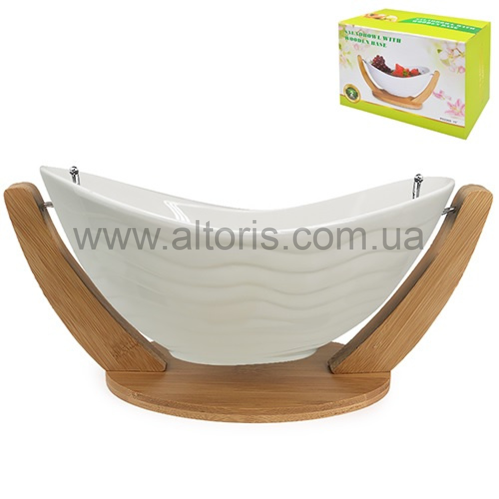 фруктовница фарфор STENSON - "White Classic" 14" (35*19*17см) MC3652-14