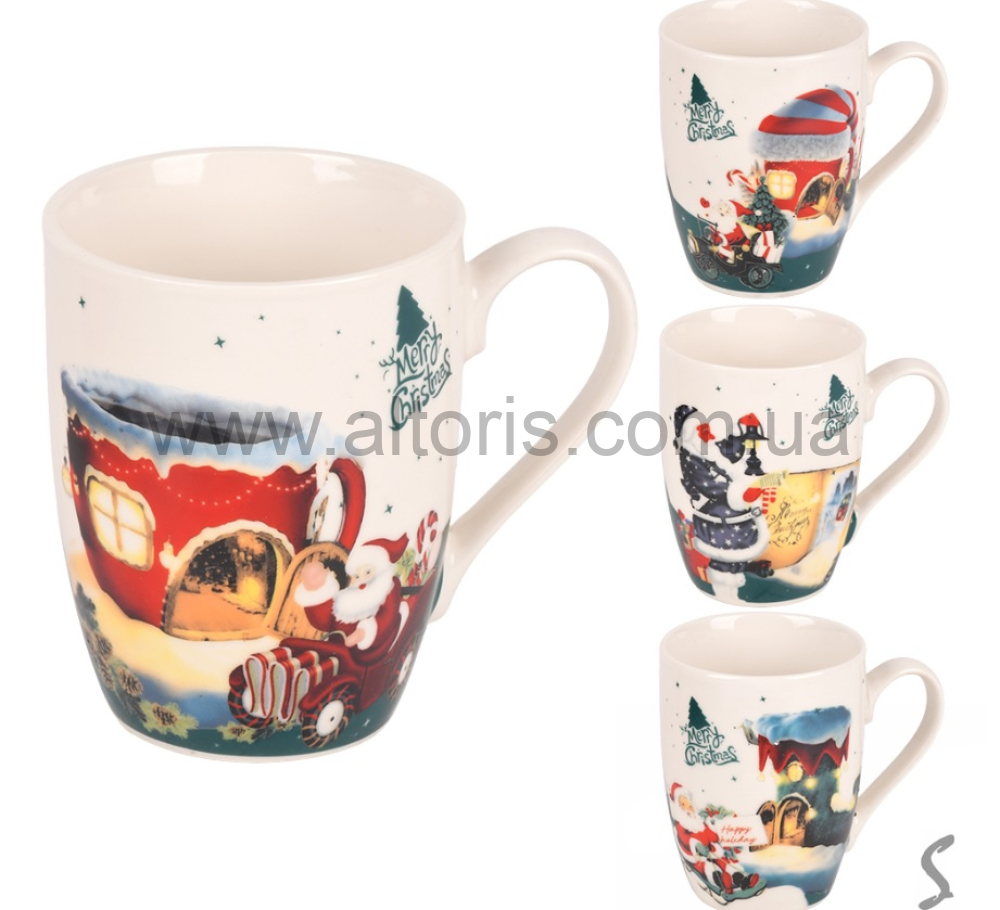 чашка керам Stenson - 350мл Merry Christmas R35761
