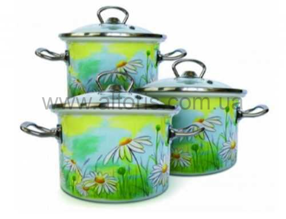 набор посуды №1500 НМ к-ли цил.с н/ж об.2/3/5,5л - Нежность