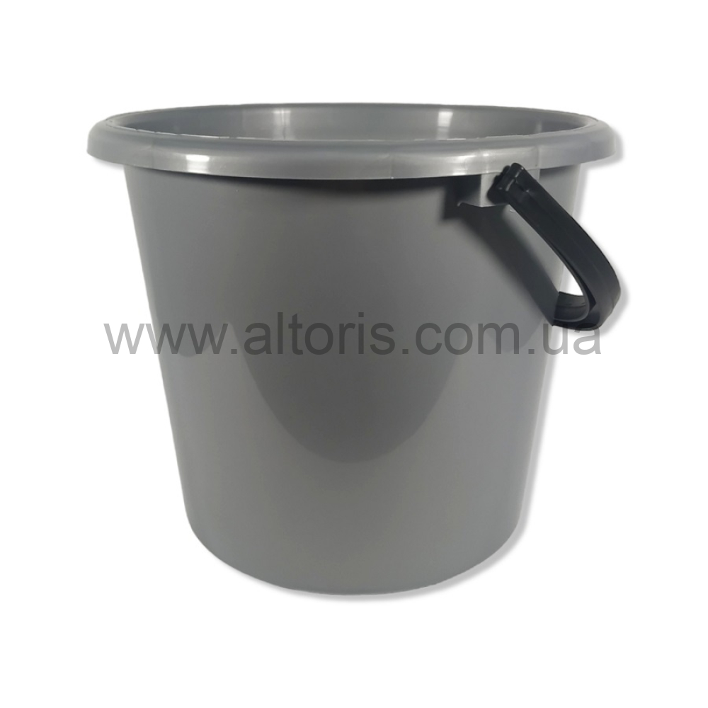 ведро пластмассовое пищевое мерное Полимерагро - 5л Металлик