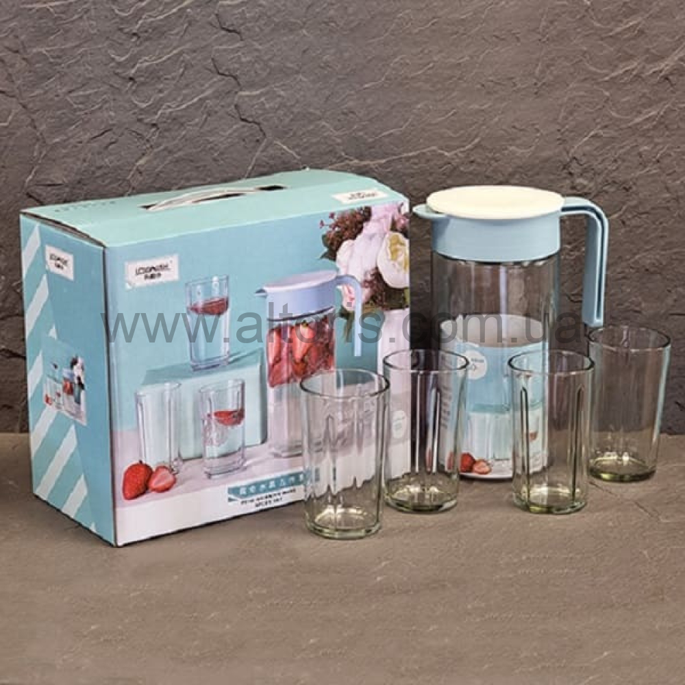 набор для сока стекло S&T - 5пр. (кувшин-1л,стакан-200мл), 9043-01