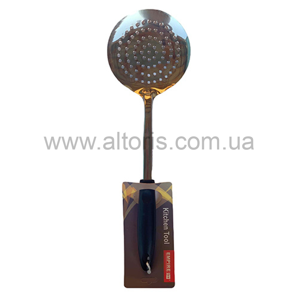 ложка нерж. EMPIRE - L 355мм шумовка с пласт. ручкой 3412