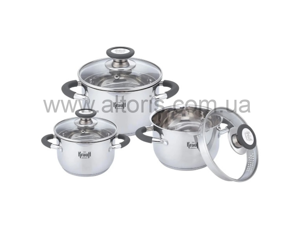 набор посуды Krauff нерж.сталь - 6 предм.арт 26-238-083