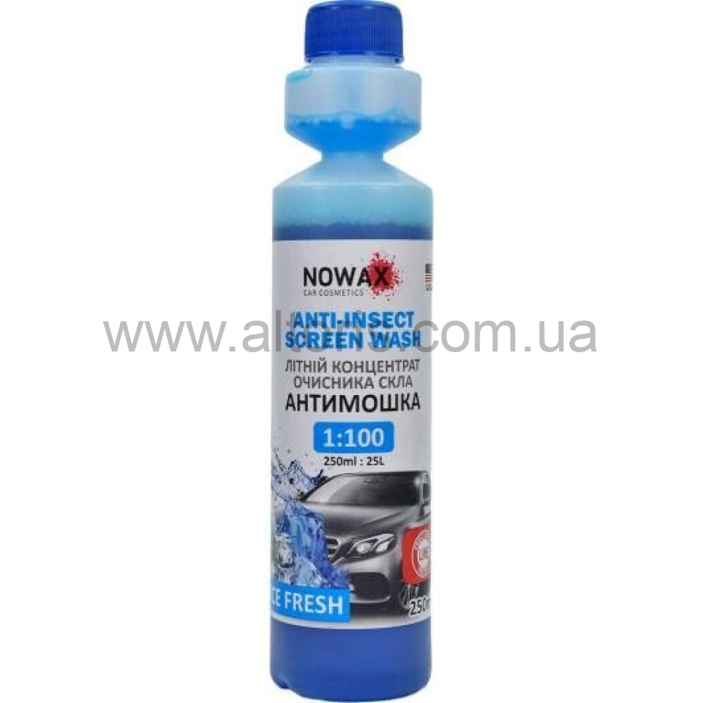 омыватель стекла NOWAX - концентрат 250 мл Антимуха Ice Fresh