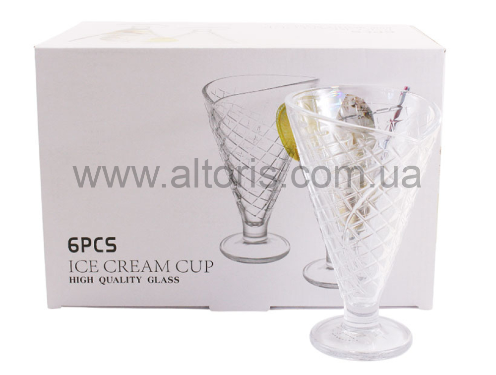 набор креманок  стекло Interos - 6 шт  265 мл   BMIC-012