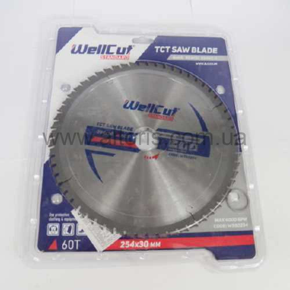 Круг отрезной по дереву Wellcut Standard - 254х30 60Т (ламинат)