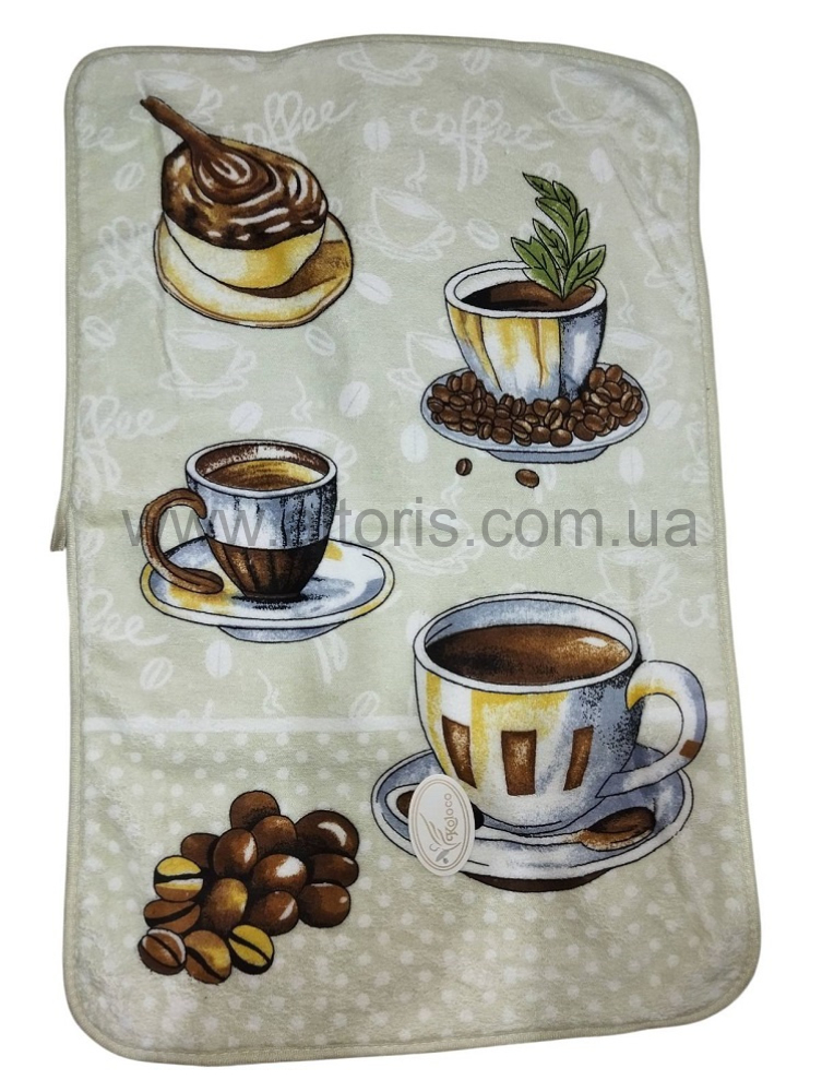 Полотенце кухонное  - микрофибра кофе 40*60см