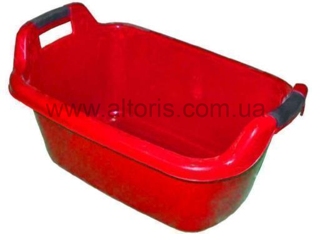 таз 65л пластмассовый овальный с ручками Консенсус - красный