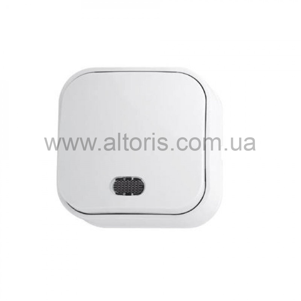 выключатель  HOROZ - накладной 1 клав. с подсв. 10А 250V IP20 белый EVA