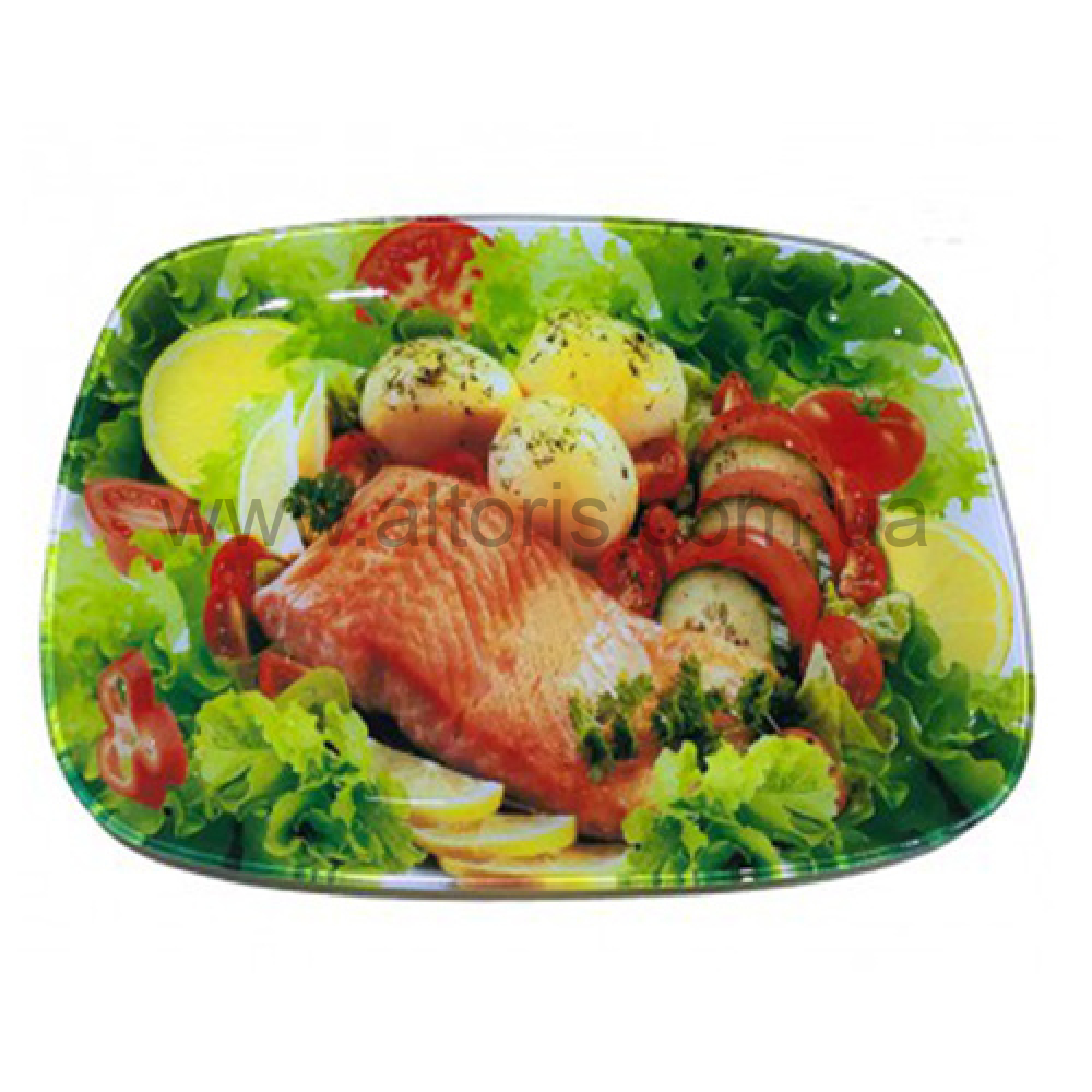 блюдо стекло Lumines - 29,5*21см прямоуг. Овощи 315