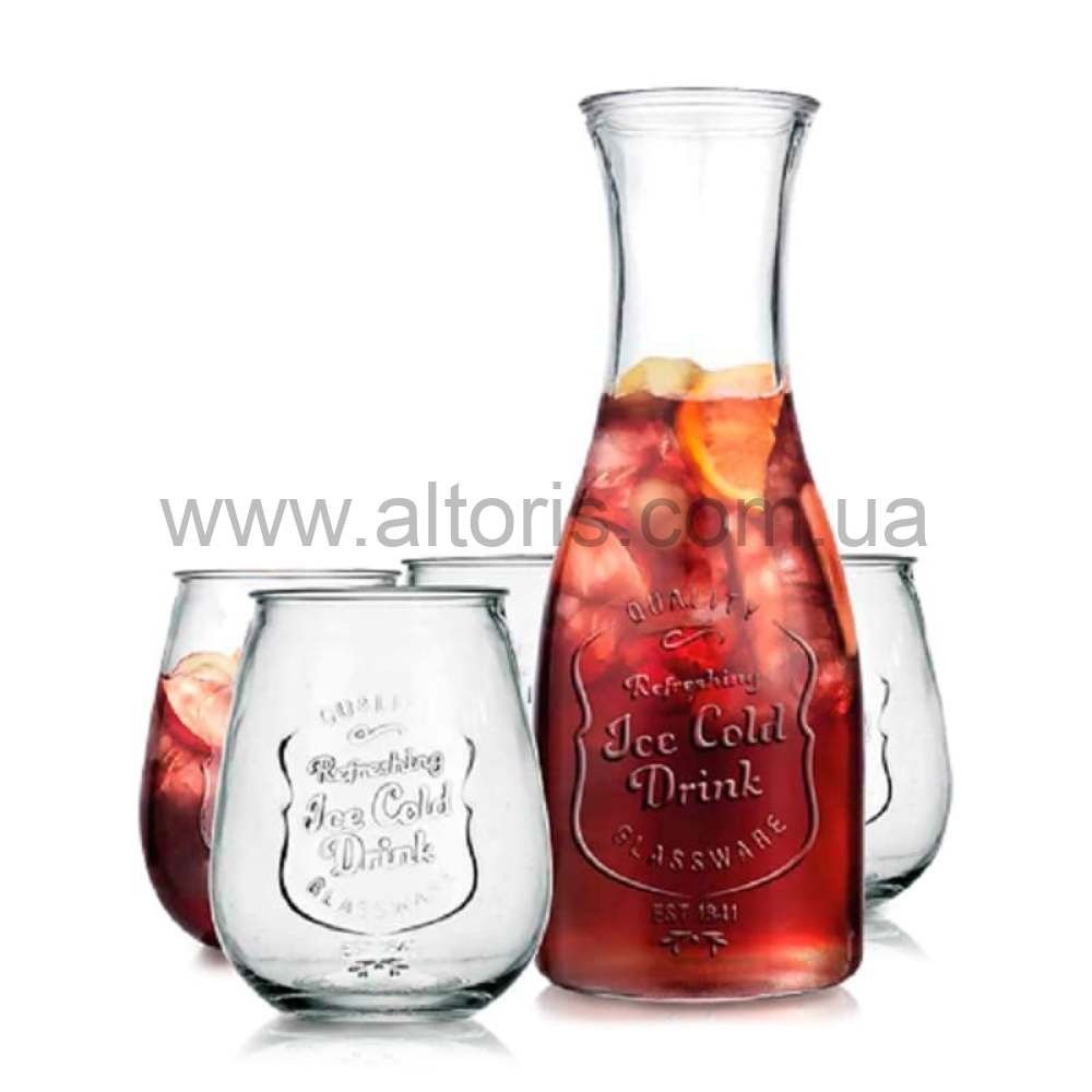 набор для сока стекло S&T - 5пр. (кувшин-1,16л,стакан-780мл), 9099-1