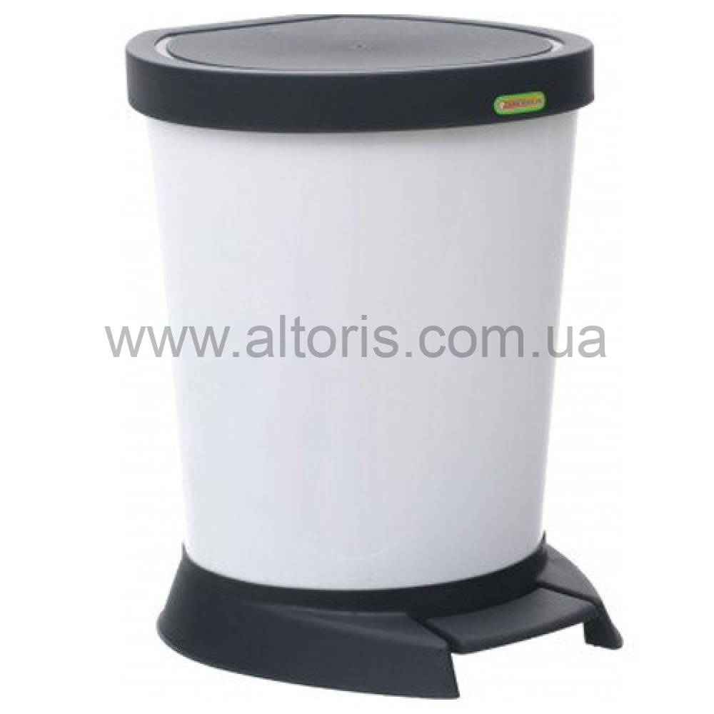 ведро для мусора с педалью  Алеана  - 18л белое