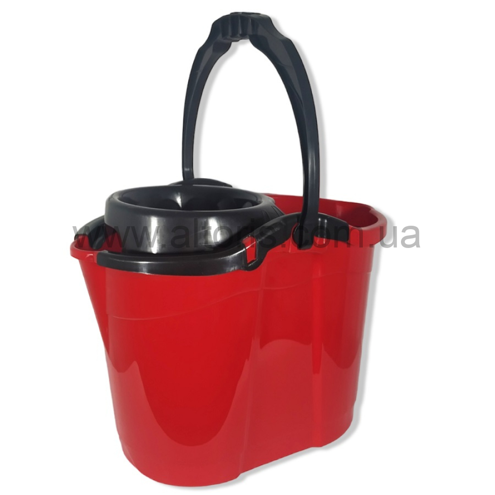 ведро пластмассовое с отжимом  овал Полимерагро - 14 л с отжимом