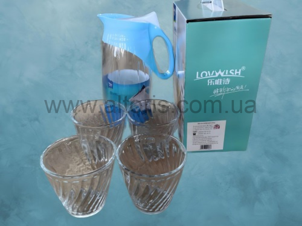 набор для сока стекло S&T - 5пр. (кувшин-1л,стакан-250мл), 904-01