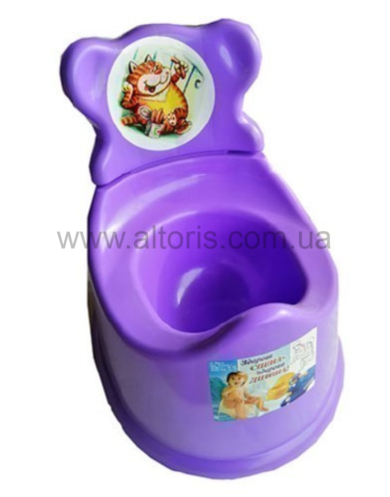 горшок детский с спинкой Консенсус - фиолетовый